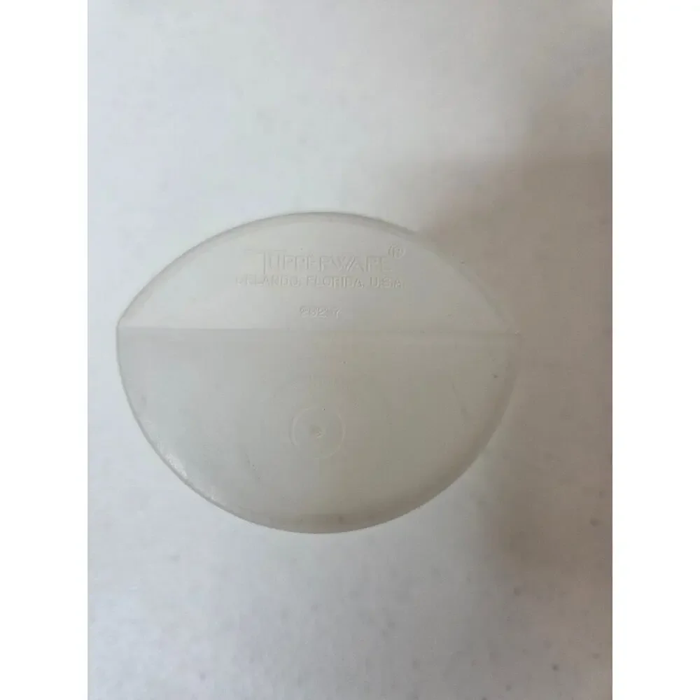 Lot Of 2 Vintage Tupperware #292 Clear Sheer Round Rocker Scoops 4